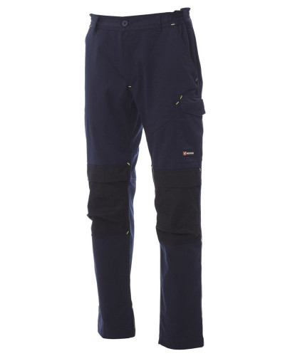 Pantalon de travail avec poches genouillères Bleu marine - Noir