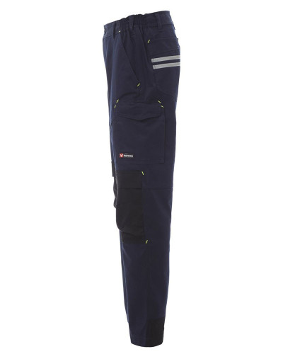 Pantalon de travail avec poches genouillères Bleu marine - Noir