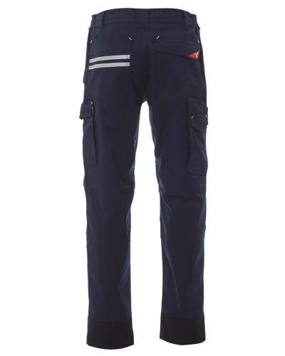 Pantalon de travail avec poches genouillères Bleu marine - Noir