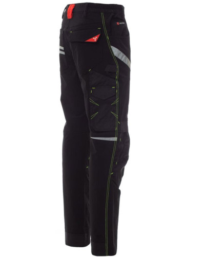 Pantalon de travail extra stretch toutes saisons avec poches genouillères Noir - Noir