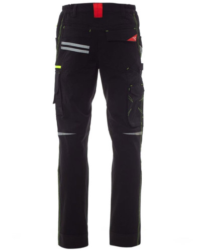 Pantalon de travail extra stretch toutes saisons avec poches genouillères Noir - Noir