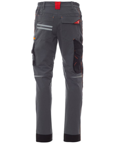 Pantalon de travail extra stretch toutes saisons avec poches genouillères Fumée - Noir