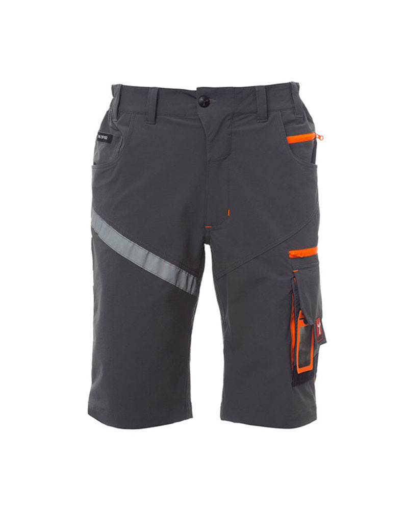 Bermuda de travail extra stretch Fumée - Noir
