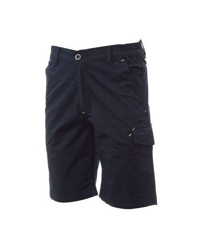 Bermuda de travail ripstop stretch uni Bleu marine