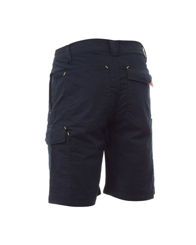 Bermuda de travail ripstop stretch uni Bleu marine
