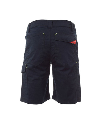 Bermuda de travail ripstop stretch uni Bleu marine