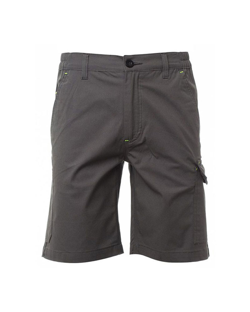 Bermuda de travail ripstop stretch uni Fumée