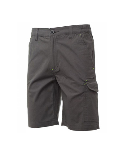 Bermuda de travail ripstop stretch uni Fumée