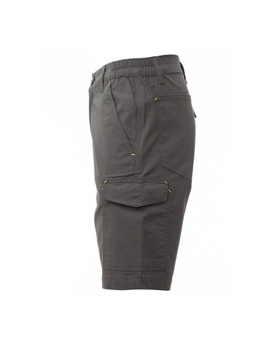 Bermuda de travail ripstop stretch uni Fumée