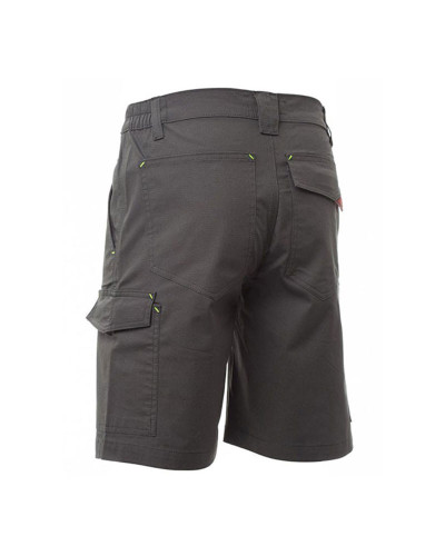 Bermuda de travail ripstop stretch uni Fumée