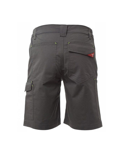 Bermuda de travail ripstop stretch uni Fumée