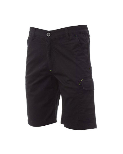 Bermuda de travail ripstop stretch uni Noir