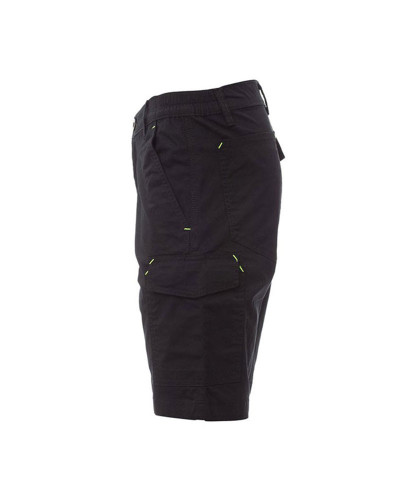 Bermuda de travail ripstop stretch uni Noir