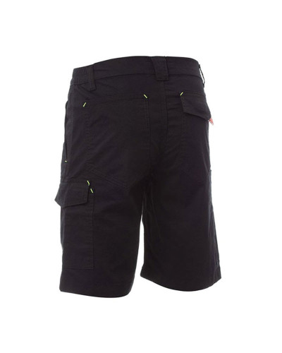 Bermuda de travail ripstop stretch uni Noir
