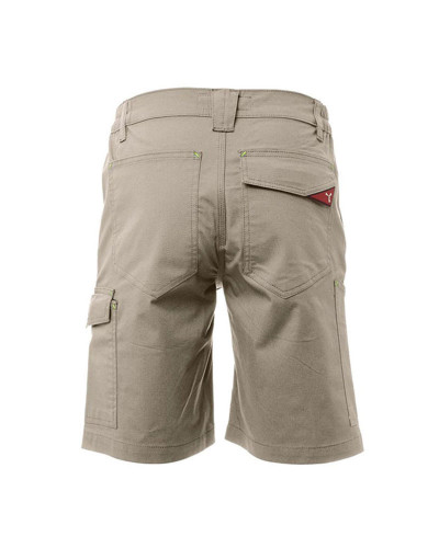 Bermuda de travail ripstop stretch uni Kaki