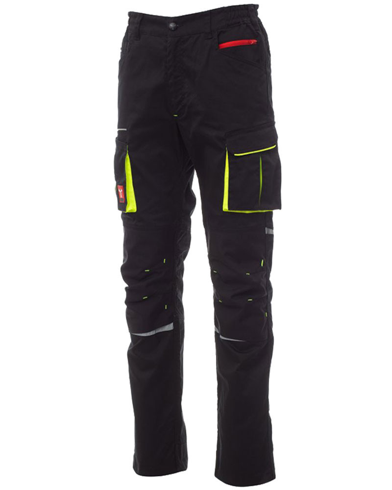 Pantalon de travail stretch toutes saisons avec poches genouillères Noir - Noir