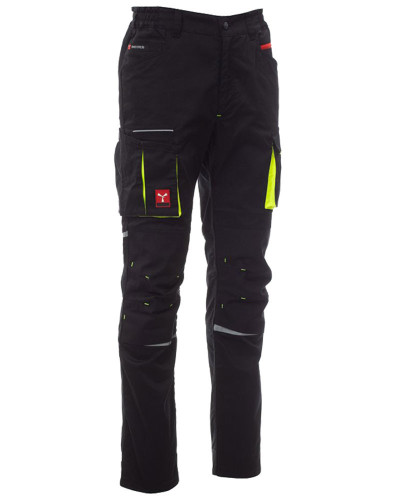 Pantalon de travail stretch toutes saisons avec poches genouillères Noir - Noir