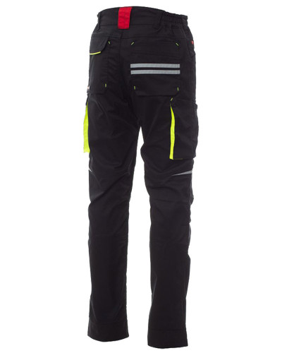 Pantalon de travail stretch toutes saisons avec poches genouillères Noir - Noir