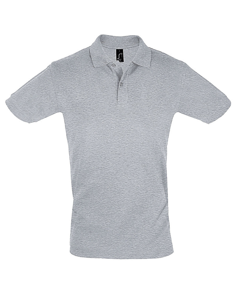 Polo 100% coton basic gris chiné