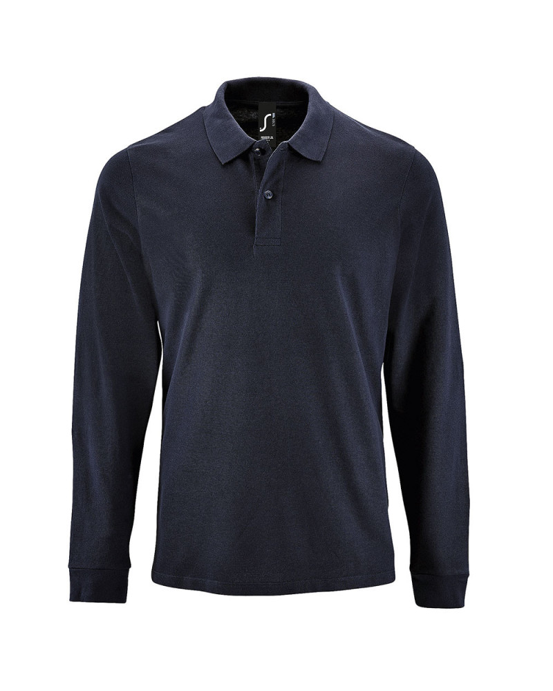 Polo coton basic manches longues french marine