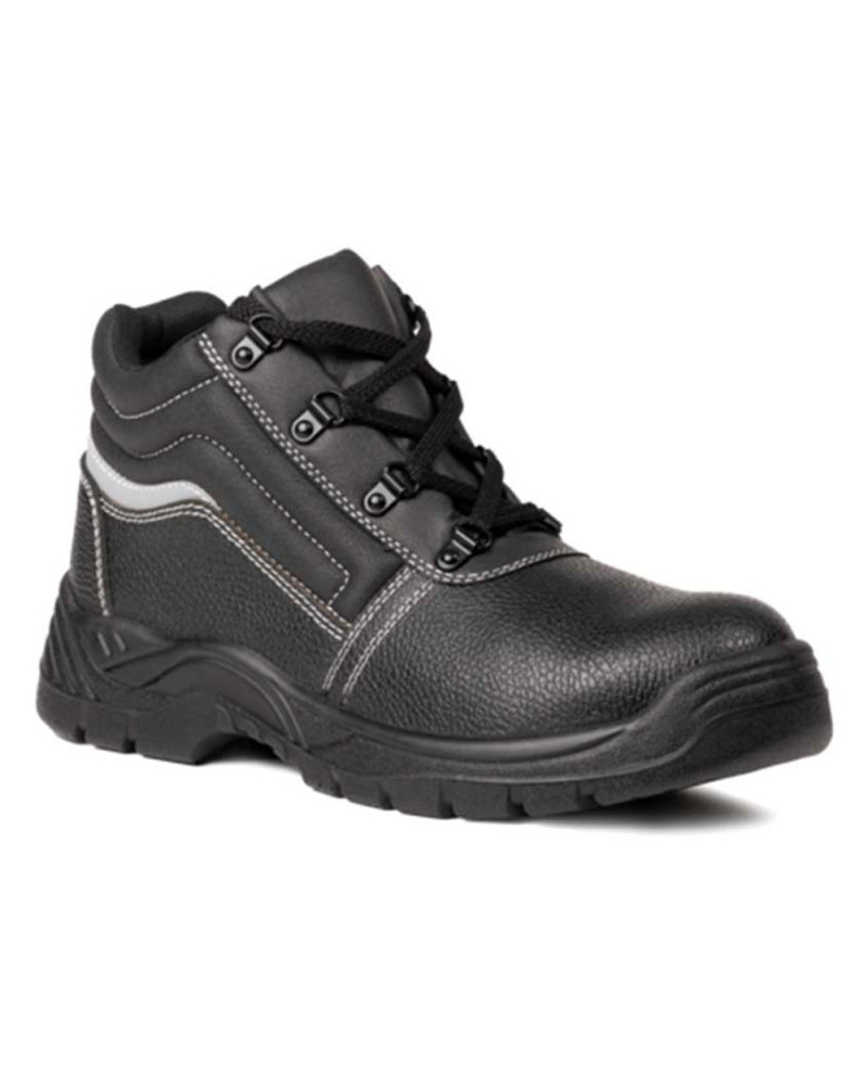 Chaussures de sécurité montantes NACRITE en cuir et polyuréthane avec une doublure en maille