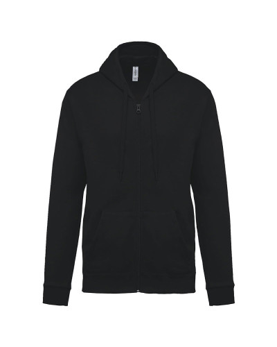 Veste sweat zippée à capuche noire