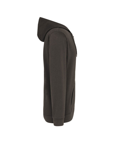 Veste sweat zippée à capuche gris foncé