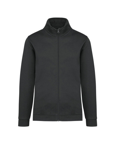 Veste sweat zippée gris foncé