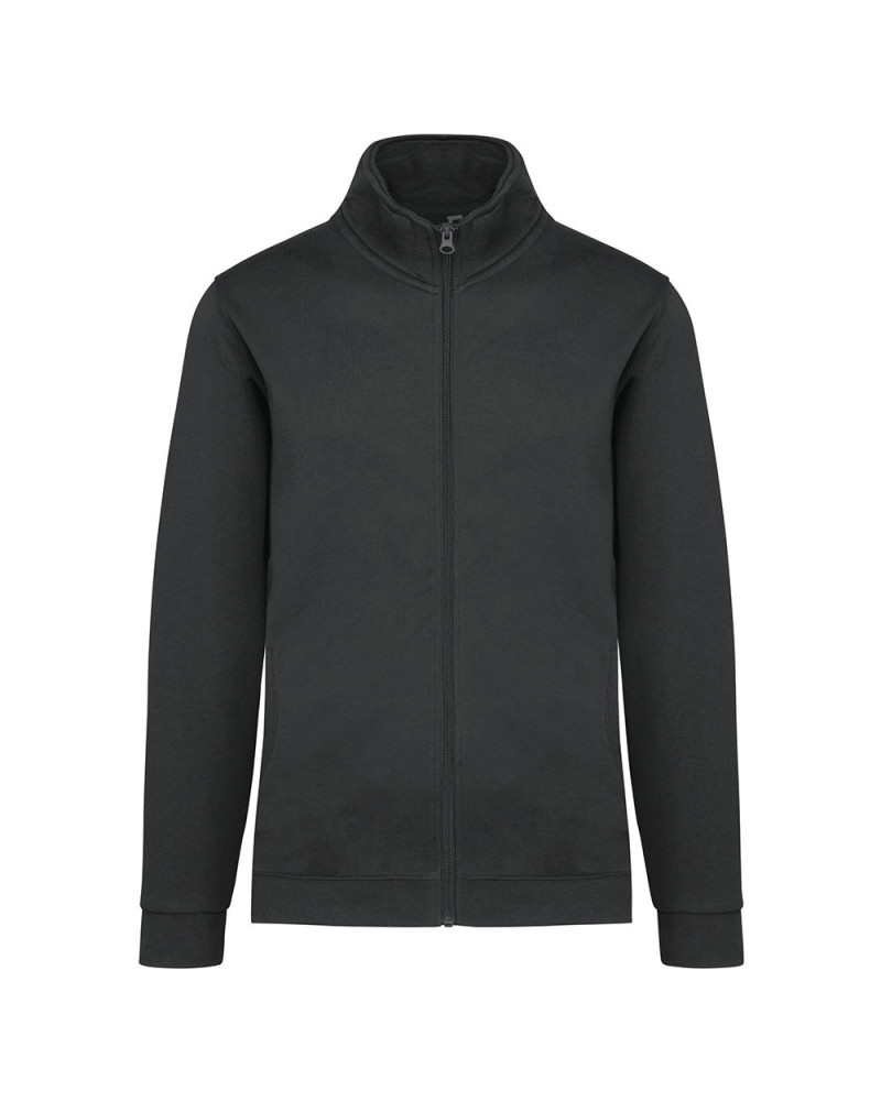 Veste sweat zippée gris foncé