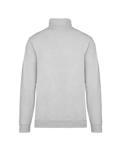 Veste sweat zippée gris chiné