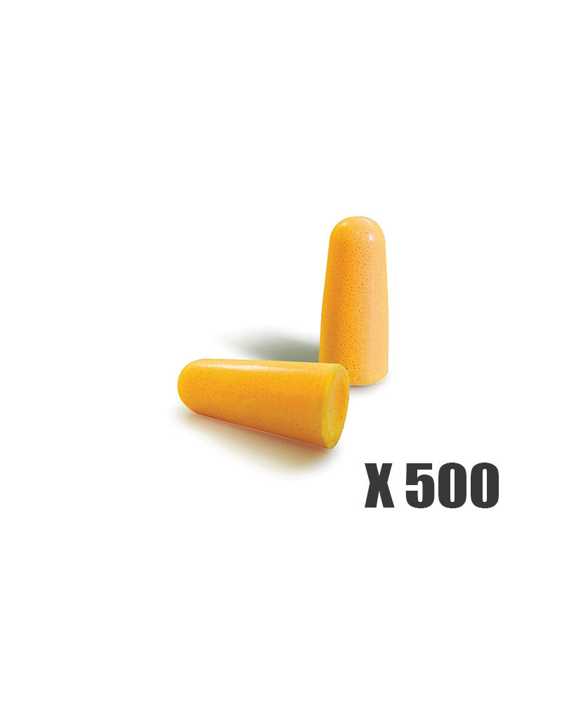 Protections auditives jetables en mousse  Boîte de 500 bouchons pour les professionnels. Confort