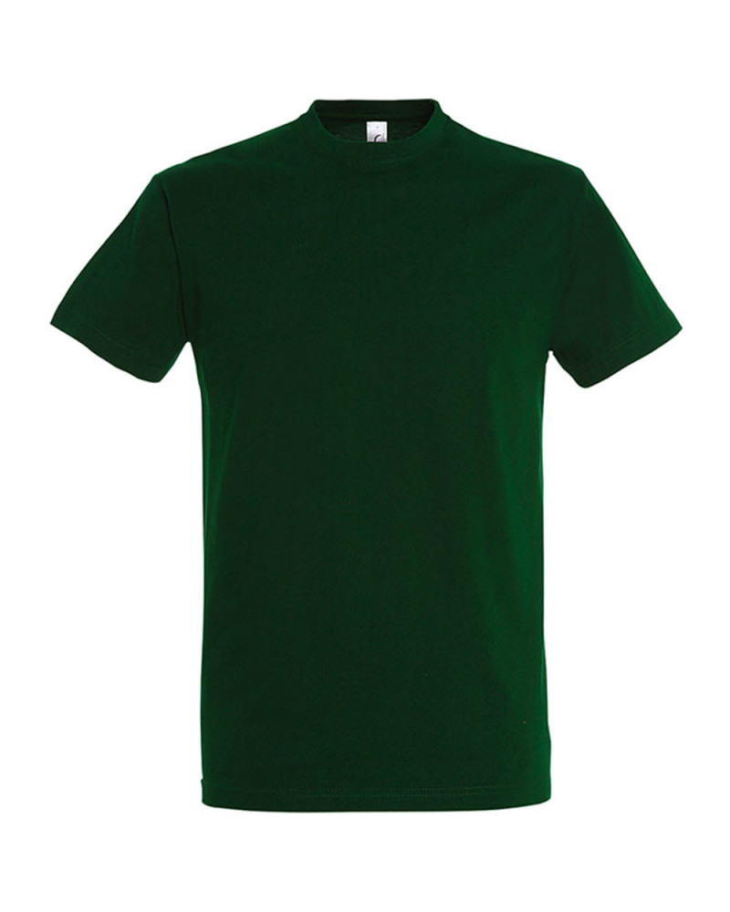 T-shirt basique coton manches courtes vert bouteille : confort