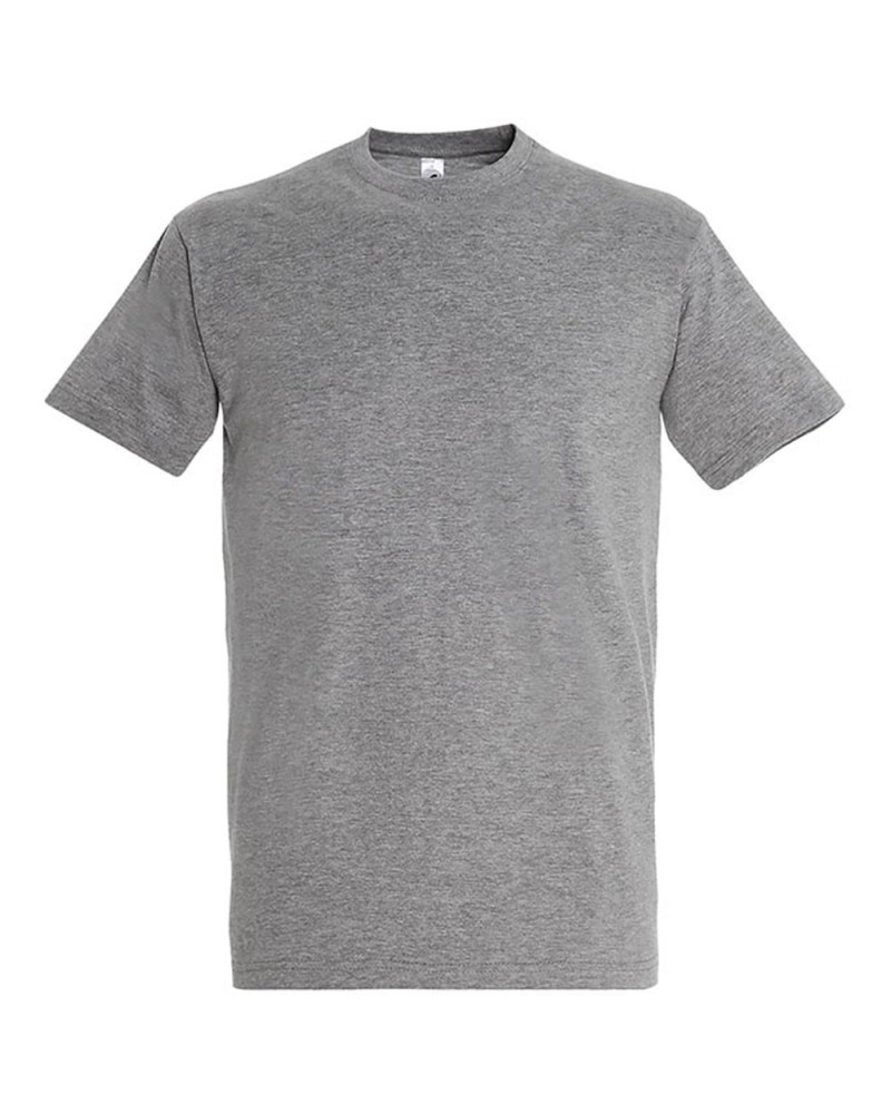 T-shirt basique coton manches courtes gris chiné : confort