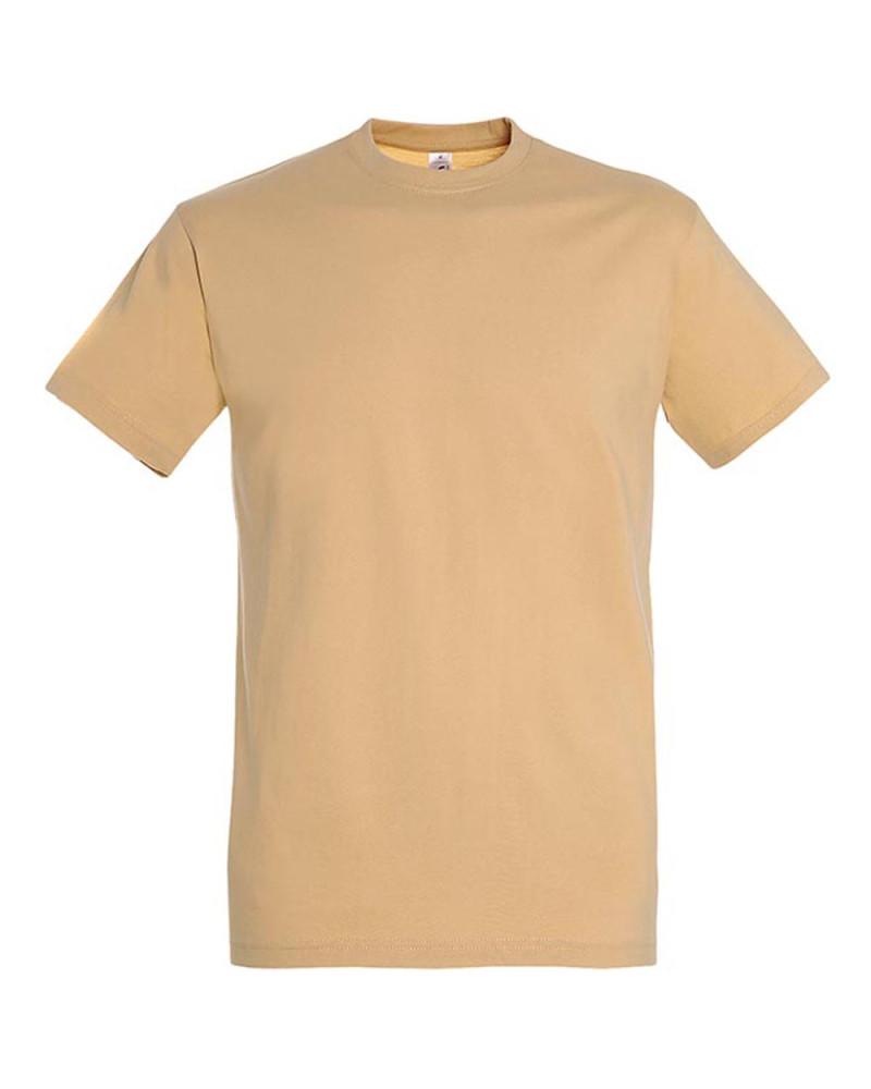 T-shirt basique coton manches courtes sable : confort