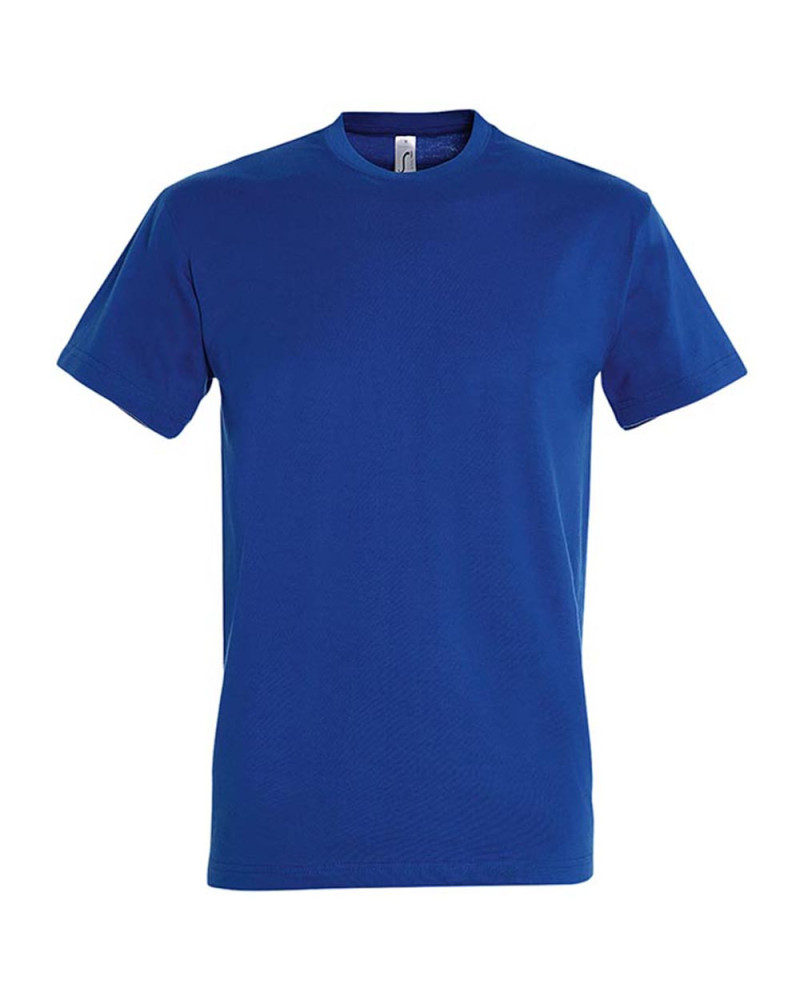 T-shirt basique coton manches courtes bleu royal : confort