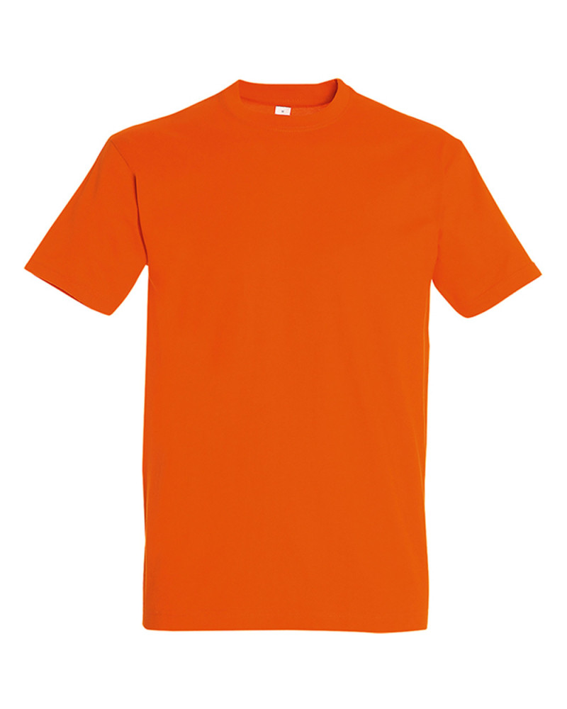 T-shirt basique coton manches courtes orange : confort