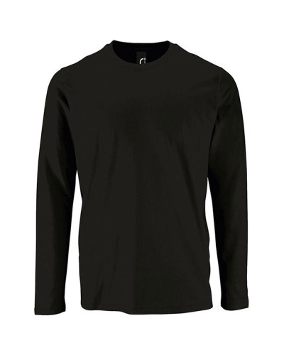 T-shirt basique coton manches longues noir : confort