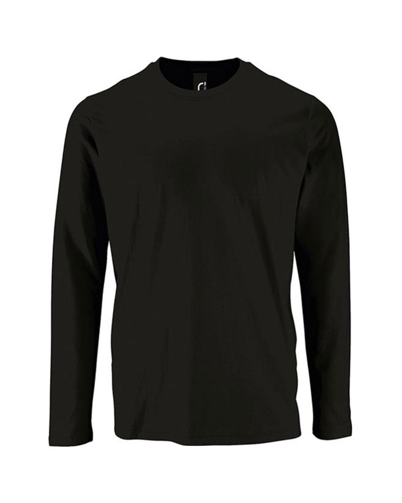 T-shirt basique coton manches longues noir : confort
