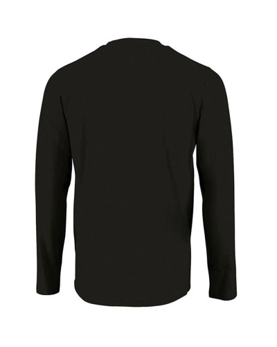 T-shirt basique coton manches longues noir : confort