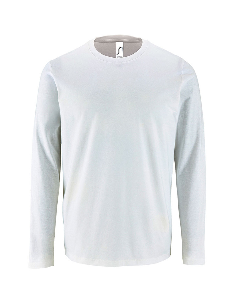T-shirt basique coton manches longues blanc : confort