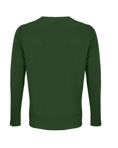 T-shirt basique coton manches longues vert bouteille : confort