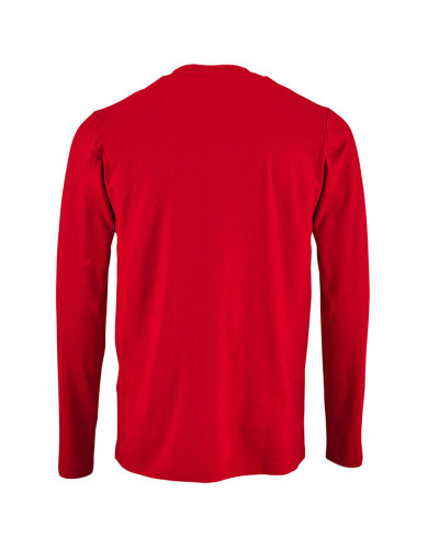 T-shirt basique coton manches longues rouge : confort