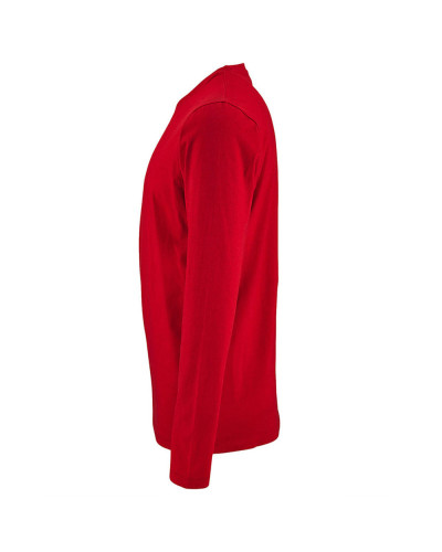T-shirt basique coton manches longues rouge : confort