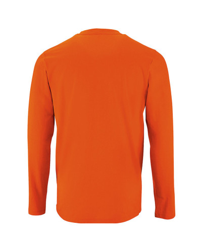T-shirt basique coton manches longues orange : confort