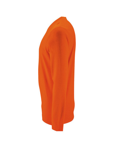 T-shirt basique coton manches longues orange : confort