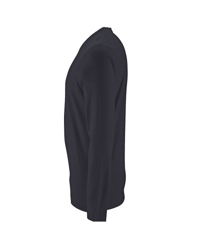 T-shirt basique coton manches longues gris souris : confort