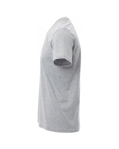 T-shirt gris chiné à col V 100% coton qui allie durabilité et confort