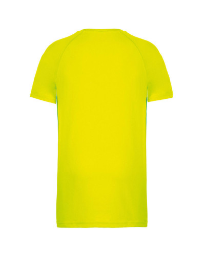 T-shirt technique manches courtes jaune fluo ultra résistant