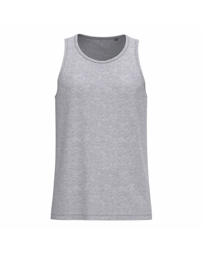 Débardeur coton gris chiné