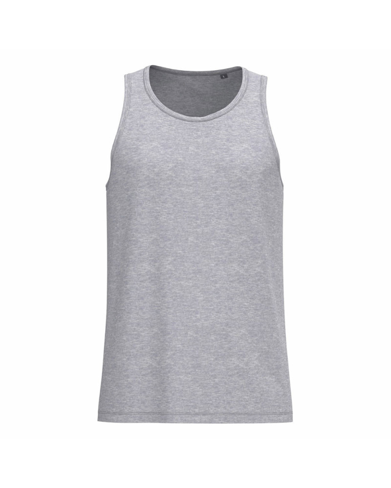 Débardeur coton gris chiné